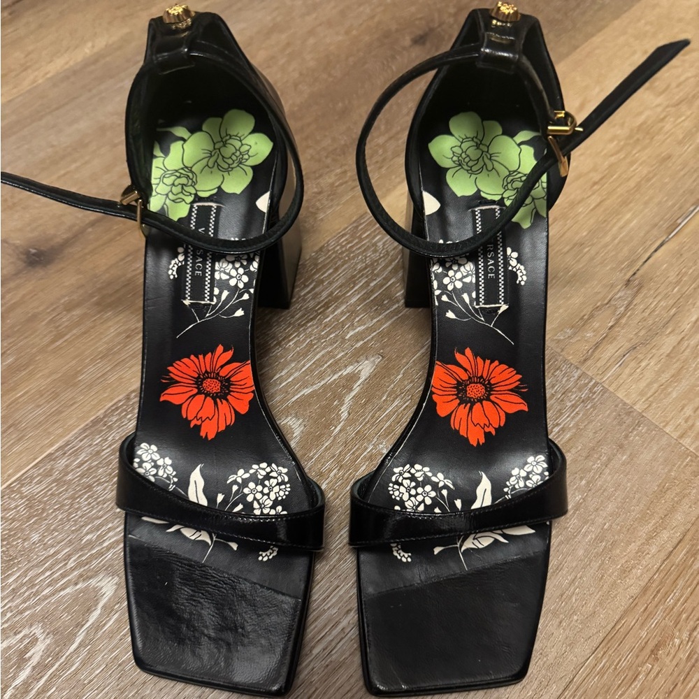 Versace black sandals